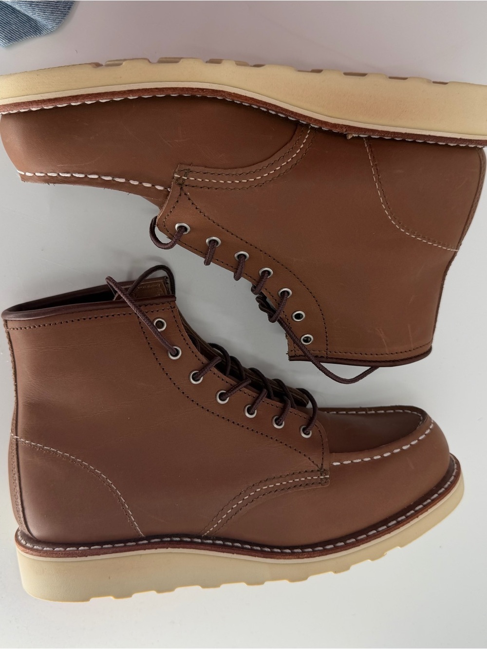 NEW Redwing 3426 MOC TOE MOCHA ORO-IGINAL Moc Boots Brown Womens Size 7B $349 - Picture 2 of 8